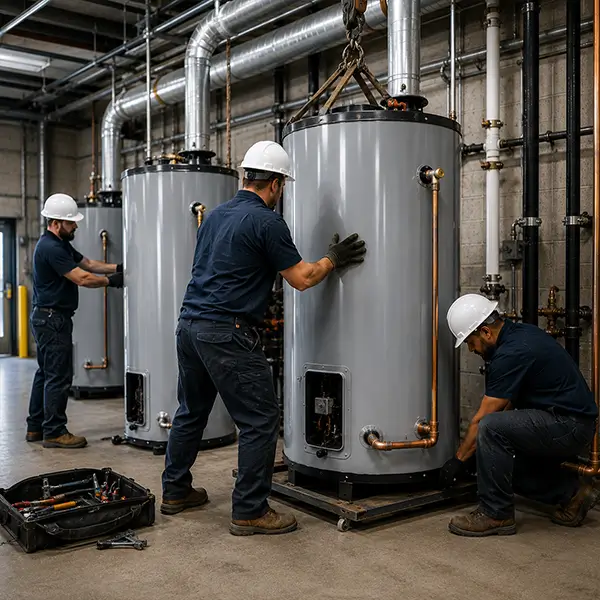 Commercial water heater installation in Mckinney Texas