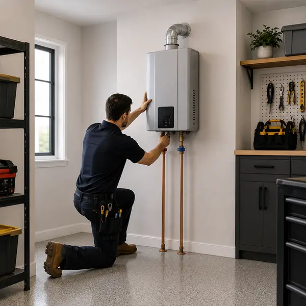 Upgrading to a tankless model water heater replacement in Mckinney Texas